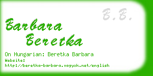 barbara beretka business card